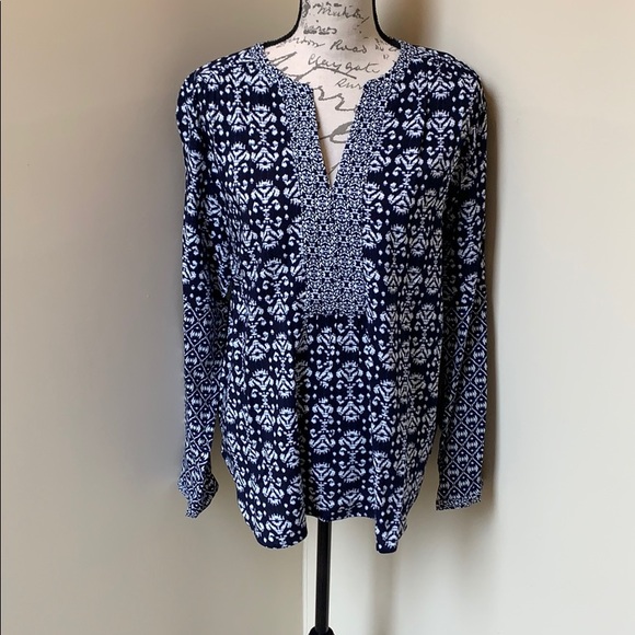 LOFT Tops - LOFT Printed Tunic Blouse